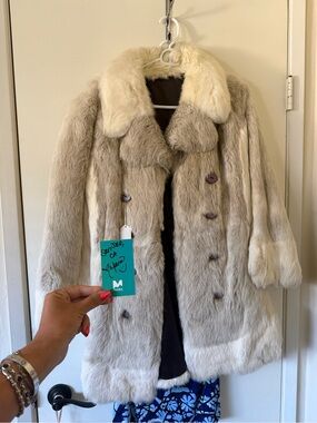 Vintage rabbit fur coat